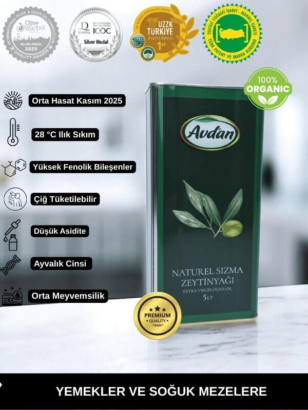 AVDAN - 5 LT NATUREL SIZMA ZEYTİNYAĞI