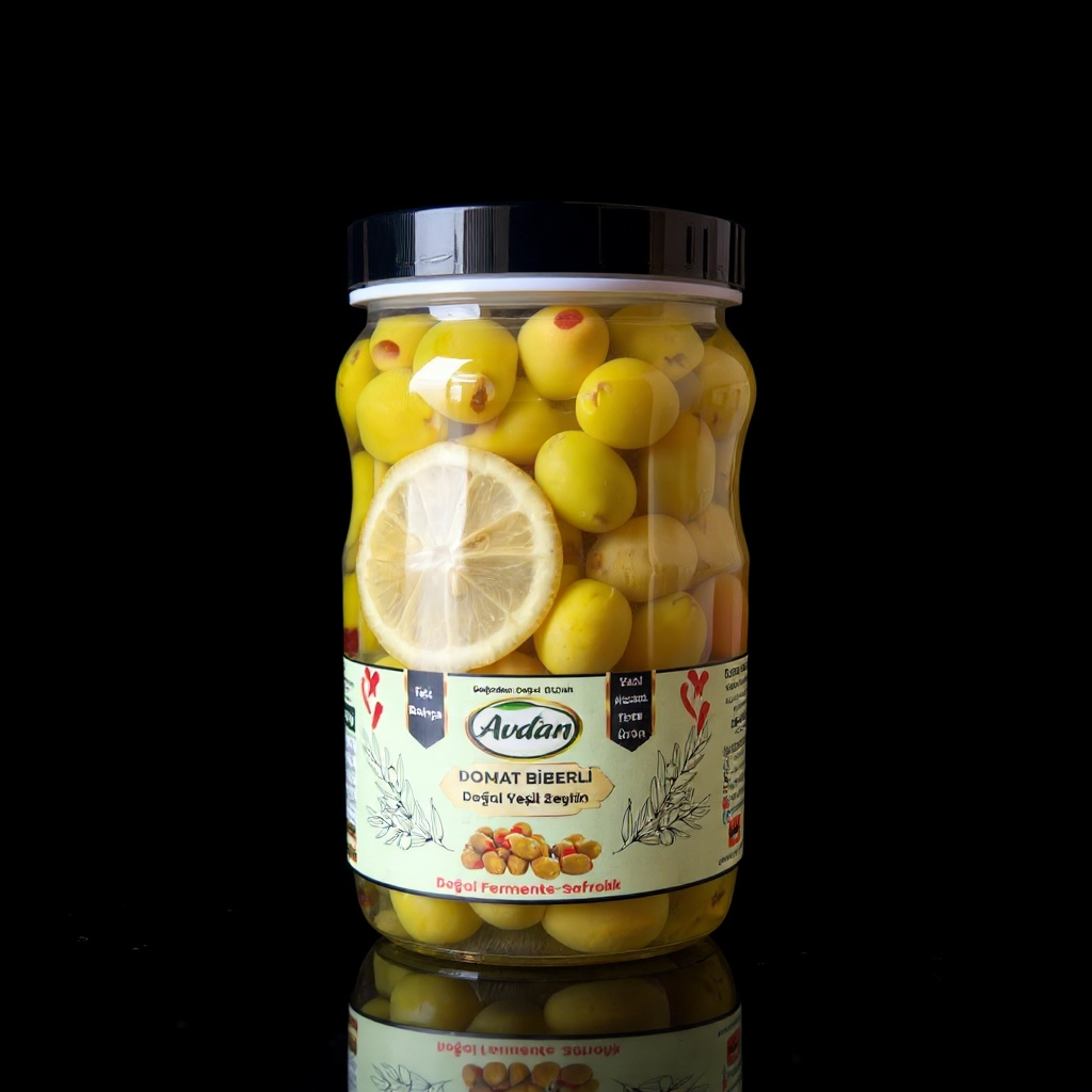 DOMAT Cinsi Biber dolgulu sofralık zeytin