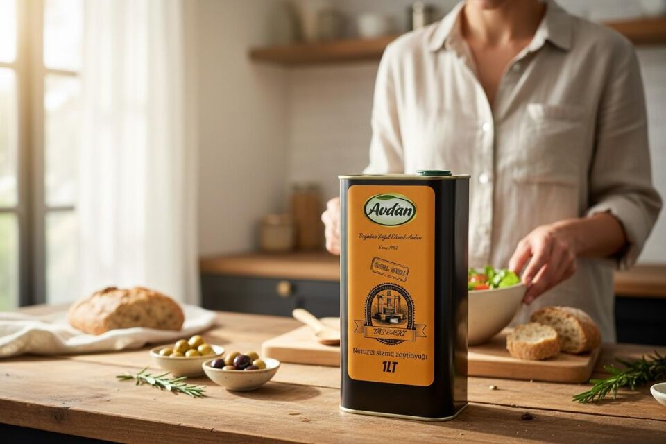 AVDAN - 1LT Taş Baskı Soğuk Sıkım Natural Sızma Zeytinyağı