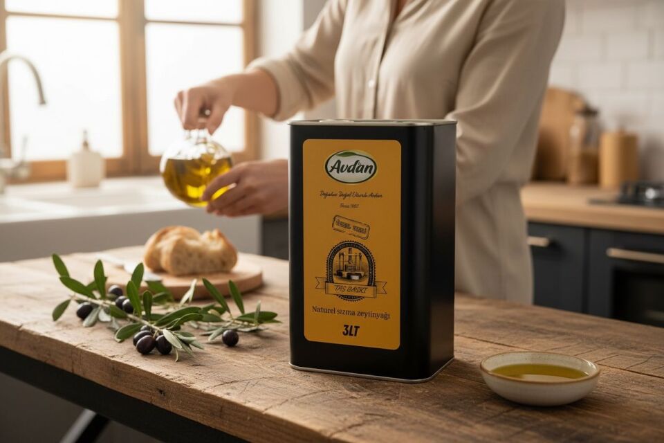 AVDAN - 3LT Taş Baskı Soğuk Sıkım Natural Sızma Zeytinyağı