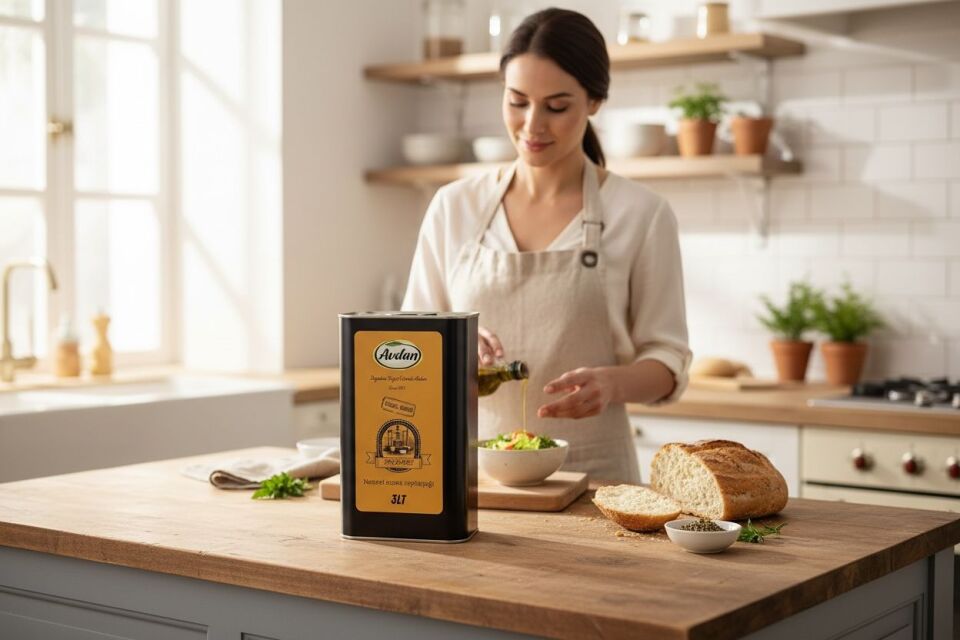 AVDAN - 3LT Taş Baskı Soğuk Sıkım Natural Sızma Zeytinyağı